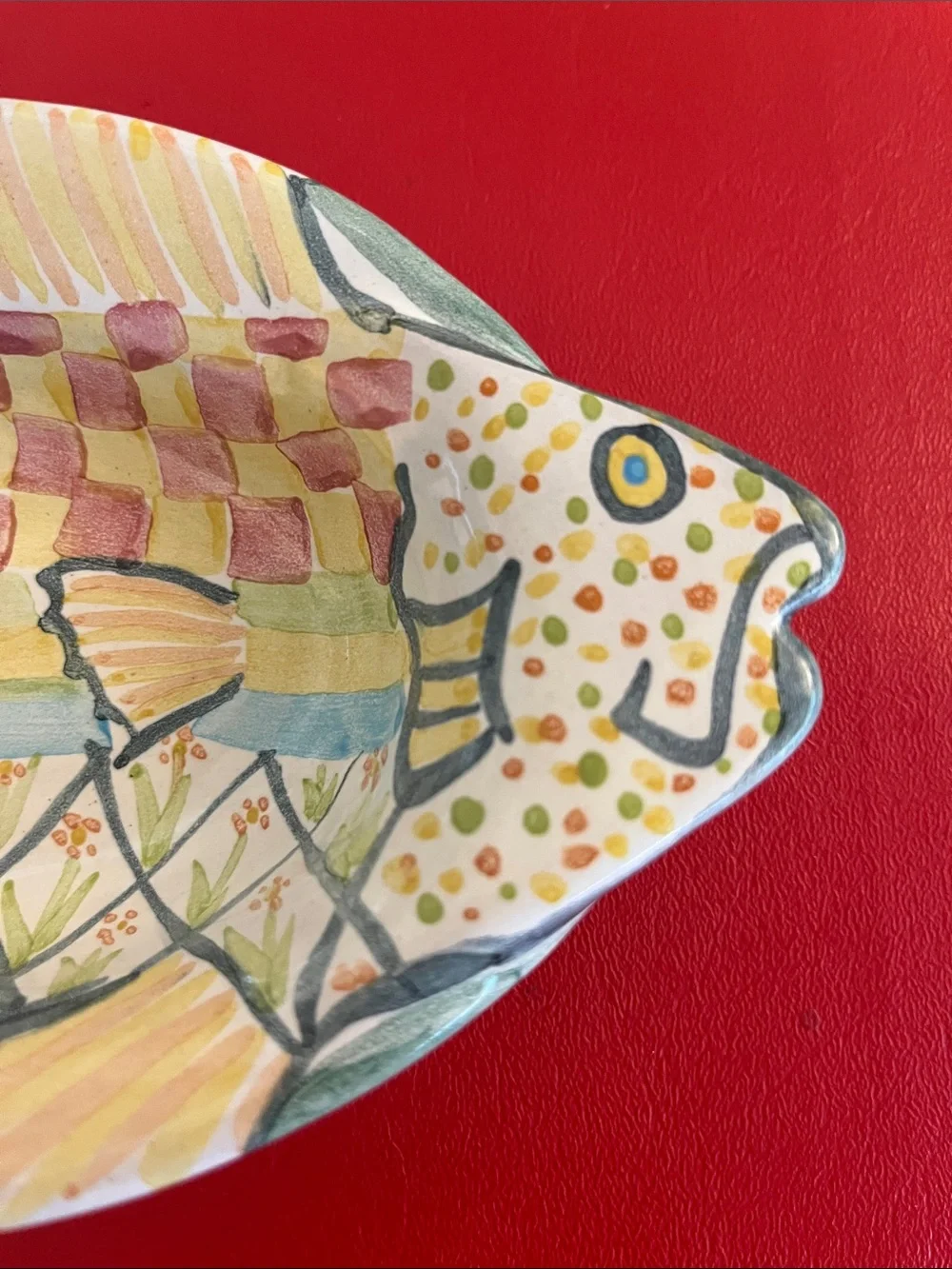 Vintage 1983 MacKenzie Childs fish hand painted